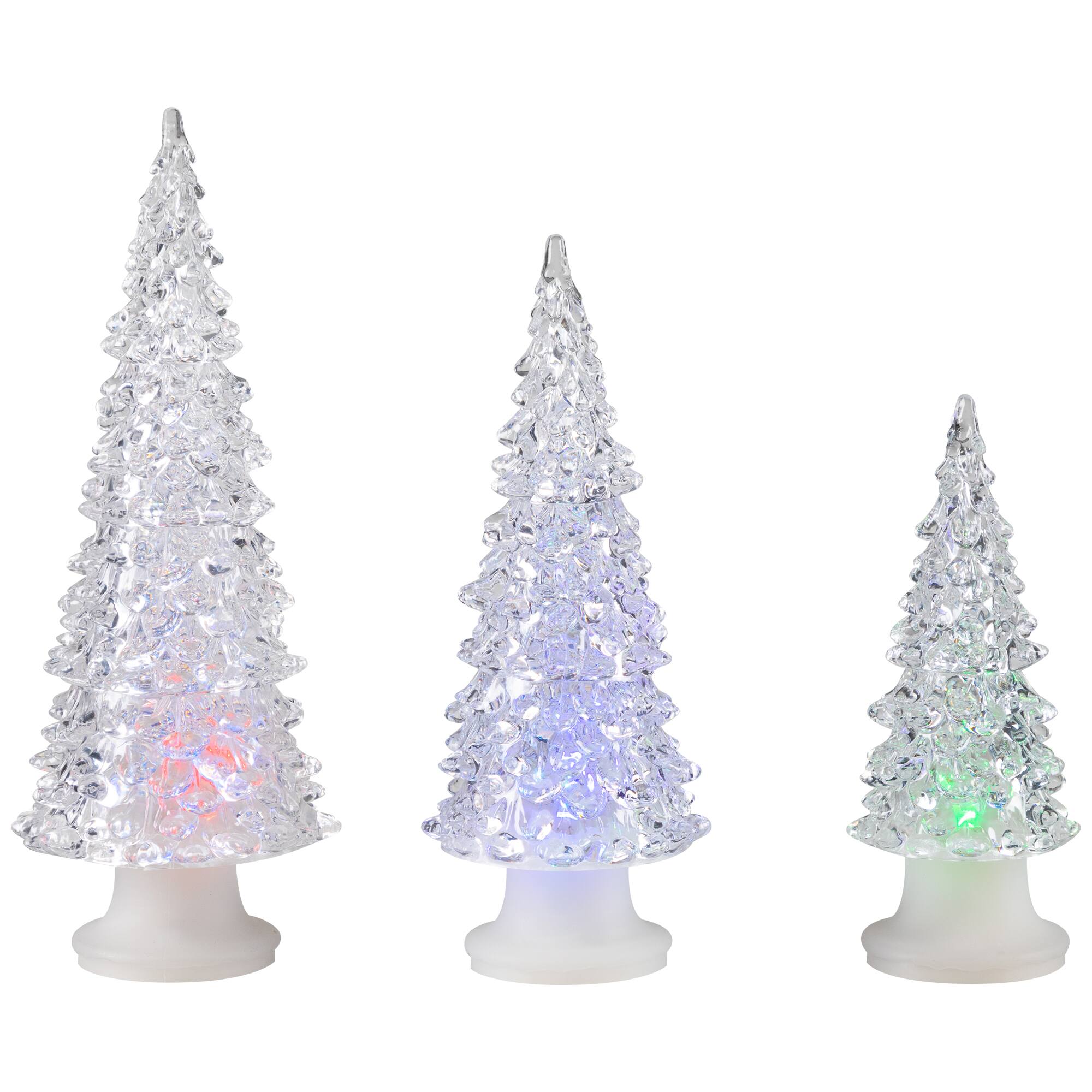 LED Color Changing Lighted Christmas Tree Decorations Set
